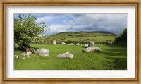 Framed Piper's Stone, Bronze Age Stone Circle (1400-800 BC) of 14 Granite Boulders, Near Hollywood, County Wicklow, Ireland