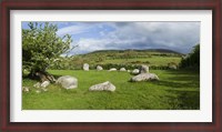 Framed Piper's Stone, Bronze Age Stone Circle (1400-800 BC) of 14 Granite Boulders, Near Hollywood, County Wicklow, Ireland
