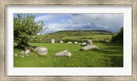 Framed Piper's Stone, Bronze Age Stone Circle (1400-800 BC) of 14 Granite Boulders, Near Hollywood, County Wicklow, Ireland