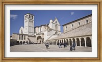 Framed Tourists at a church, Basilica of San Francesco D'Assisi, Assisi, Perugia Province, Umbria, Italy