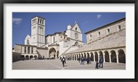 Framed Tourists at a church, Basilica of San Francesco D'Assisi, Assisi, Perugia Province, Umbria, Italy