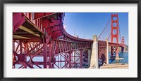 Framed High dynamic range panorama showing structural supports for the bridge, Golden Gate Bridge, San Francisco, California, USA