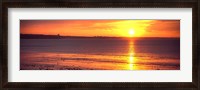 Framed Sunrise over the beach, Cap Coz, Fouesnant, Finistere, Brittany, France