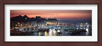 Framed Boats at a harbor, Rosmeur Harbour, Douarnenez, Finistere, Brittany, France