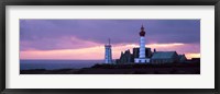 Framed Saint Mathieu Lighthouse at Dusk, Finistere, Brittany, France