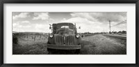 Framed Old truck in a field, Napa Valley, California, USA