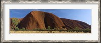 Framed Sandstone rock formations, Uluru, Northern Territory, Australia