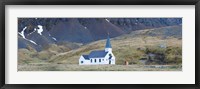 Framed Old whalers church, Grytviken, South Georgia Island