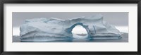 Framed Blue iceberg with hole, Antarctica