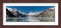 Framed Johns Hopkins Glacier in Glacier Bay National Park, Alaska, USA