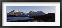 Framed Lake Pehoe in Torres Del Paine National Park, Patagonia, Chile