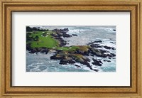 Framed Golf course on an island, Pebble Beach Golf Links, Pebble Beach, Monterey County, California, USA