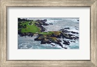 Framed Golf course on an island, Pebble Beach Golf Links, Pebble Beach, Monterey County, California, USA