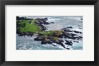 Framed Golf course on an island, Pebble Beach Golf Links, Pebble Beach, Monterey County, California, USA