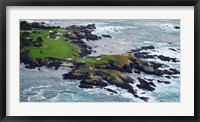 Framed Golf course on an island, Pebble Beach Golf Links, Pebble Beach, Monterey County, California, USA