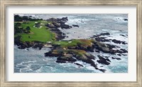 Framed Golf course on an island, Pebble Beach Golf Links, Pebble Beach, Monterey County, California, USA