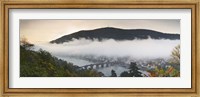 Framed City viewed from Philosopher's Way at morning, Heidelberg, Baden-Wurttemberg, Germany