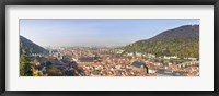 Framed High angle view of a city at the riverside, Neckar River, Heidelberg, Baden-Wurttemberg, Germany