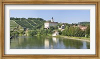 Framed Horneck Castle, Gundelsheim, Neckar River, Baden-Wurttemberg, Germany