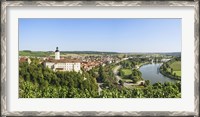 Framed Gundelsheim, Neckar River, Baden-Wurttemberg, Germany