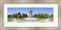 Framed Water tower in a park, Wasserturm, Mannheim, Baden-Wurttemberg, Germany