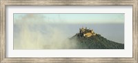 Framed Castle on a hill, Burg Hohenzollern, Swabian Alb, Baden-Wurttemberg, Germany