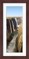 Framed Water falling through rocks in a river, Victoria Falls, Zimbabwe