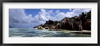 Framed Rock formations at the coast, Anse Source d'Argent, La Digue Island, Seychelles