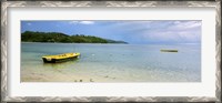 Framed Small fishing boat in the ocean, Baie Lazare, Mahe Island, Seychelles