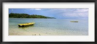 Framed Small fishing boat in the ocean, Baie Lazare, Mahe Island, Seychelles