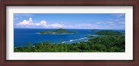 Framed View over Anse L'Islette and Therese Island, Seychelles