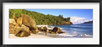 Framed Rocks on a small beach on North Island, Seychelles