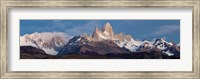 Framed Snowcapped mountains, Mt Fitzroy, Cerro Torre, Argentine Glaciers National Park, Patagonia, Argentina