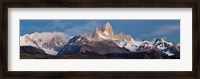 Framed Snowcapped mountains, Mt Fitzroy, Cerro Torre, Argentine Glaciers National Park, Patagonia, Argentina