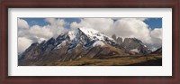 Framed Clouds over snowcapped mountains, Towers of Paine, Mt Almirante Nieto, Torres Del Paine National Park, Chile
