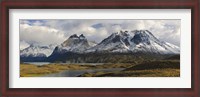 Framed Clouds over snowcapped mountain, Grand Paine, Mt Almirante Nieto, Torres Del Paine National Park, Chile