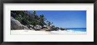 Framed Rock formations on the coast, Anse Marron, La Digue Island, Seychelles