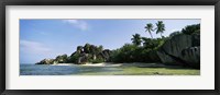 Framed Rock formations on the coast, Anse Source d'Argent, La Digue Island, Seychelles