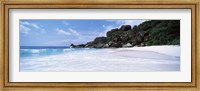Framed Rock formations on the beach, Grand Anse, La Digue Island, Seychelles