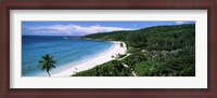 Framed High angle view of Grand Anse Beach, La Digue Island, Seychelles