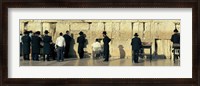 Framed People praying at Wailing Wall, Jerusalem, Israel