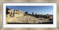 Framed Ruins of the Roman town of Hierapolis at Pamukkale, Anatolia, Central Anatolia Region, Turkey