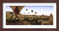 Framed Hot air balloons, Cappadocia, Central Anatolia Region, Turkey