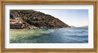 Framed People kayaking in the Mediterranean sea, Sunken City, Kekova, Antalya Province, Turkey