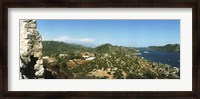 Framed Aerial view from the Byzantine Castle, Kekova, Lycia, Antalya Province, Turkey