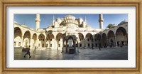 Framed Courtyard of Blue Mosque in Istanbul, Turkey