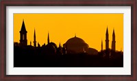 Framed Silhouette of a mosque, Blue Mosque, Istanbul, Turkey