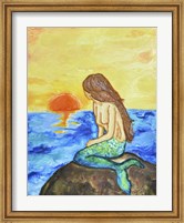 Framed Mermaid at Sunset