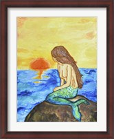 Framed Mermaid at Sunset