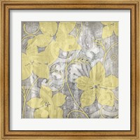 Framed Yellow & Gray I